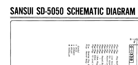 SANSUI SD-5050 STEREO TAPE DECK SCHEMATIC DIAGRAMS 3 PAGES ENG