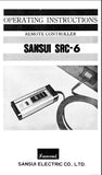 SANSUI SR-C REMOTE CONTROLLER WIRED OPERATING INSTRUCTIONS INC CONN DIAG 4 PAGES ENG