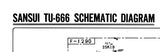 SANSUI TU-666 SOLID STATE AM FM STEREO TUNER SCHEMATIC DIAGRAM 1 PAGE ENG