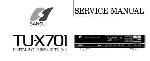 SANSUI TU-X501 TU-X501L DIGITAL SYNTHESIZER TUNER SERVICE MANUAL INC BLK DIAGS SCHEMS PCBS AND PARTS LIST 12 PAGES ENG