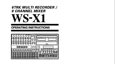 SANSUI WS-X1 6 TRACK RECORDER 8 CHANNEL MIXER OPERATING INSTRUCTIONS INC BLK DIAG 19 PAGES ENG