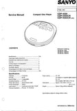 SANYO CDP-4500 CDP-4500CR CDP-4550CR CD PLAYER SERVICE MANUAL INC PCBS SCHEM DIAG AND PARTS LIST  9 PAGES ENG