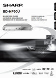 SHARP BD-HP50U BLU-RAY DISC PLAYER OPERATION MANUAL 51 PAGES ENG