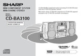 SHARP CD-BA3100 MINI COMPONENT SYSTEM OPERATION MANUAL 60 PAGES ENG FRANC