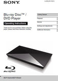 SONY BDP-BX620 BDP-S6200 BLU-RAY DISC DVD PLAYER OPERATING INSTRUCTIONS 48 PAGES ENG