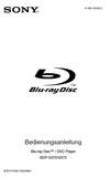 SONY BDP-S370 BDP-BX373 BLU-RAY DISC DVD PLAYER BEDIENUNGSANLEITUNG 39 SEITE DEUT
