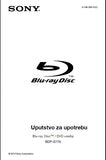 SONY BDP-S770 BLU-RAY DISC DVD UREDAJ UPUTSTVO ZA UPOTREBU 40 PAGES SR