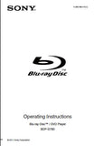SONY BDP-S780 BLU-RAY DISC DVD PLAYER OPERATING INSTRUCTIONS 44 PAGES ENG