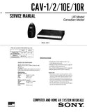 SONY CAV-1 CAV-2 CAV-10E CAV-10R COMPUTER AND HOME AV SYSTEM INTERFACE SERVICE MANUAL INC PCBS SCHEM DIAG AND PARTS LIST 28 PAGES ENG