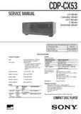 SONY CDP-CX53 CD PLAYER SERVICE MANUAL INC PCBS SCHEM DIAGS AND PARTS LIST 46 PAGES ENG