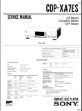SONY CDP-XA7ES CD PLAYER SERVICE MANUAL INC BLK DIAG PCBS SCHEM DIAGS AND PARTS LIST 49 PAGES ENG