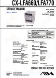 SONY CX-LFA660 CX-LFA770 CD DECK RECEIVER SERVICE MANUAL INC BLK DIAGS PCBS SCHEM DIAGS AND PARTS LIST 58 PAGES ENG