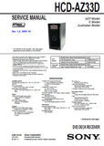 SONY HCD-AZ33D DVD DECK RECEIVER SERVICE MANUAL INC BLK DIAGS PCBS SCHEM DIAGS AND PARTS LIST 152 PAGES ENG