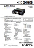 SONY HCD-SH2000 MINI HIFI COMPACT COMPONENT SYSTEM SERVICE MANUAL INC BLK DIAGS PCBS SCHEM DIAGS AND PARTS LIST 96 PAGES ENG