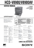 SONY HCD-V8900 HCD-V8900AV CD DECK RECEIVER SERVICE MANUAL INC PCBS AND SCHEM DIAGS 27 PAGES ENG