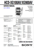 SONY HCD-XG100AV HCD-XG900AV CD DECK RECEIVER SERVICE MANUAL INC BLK DIAGS PCBS SCHEM DIAGS AND PARTS LIST 86 PAGES ENG