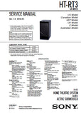 SONY HT-RT3 HOME THEATRE SYSTEM SERVICE MANUAL INC BLK DIAGS PCBS SCHEM DIAGS AND PARTS LIST 36 PAGES ENG