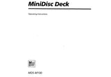 SONY MDS-M100 MINIDISC DECK OPERATING INSTRUCTIONS BOOK 46 PAGES ENG