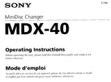 SONY MDX-40 MINIDISC CHANGER OPERATING INSTRUCTIONS MODE D'EMPLOI 11 PAGES ENG FRANC