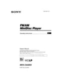 SONY MDX-CA680X FM AM MINIDISC PLAYER OPERATING INSTRUCTIONS 28 PAGES ENG