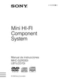 SONY MHC-GZR33Di LBT-LCD7FDi MINI HIFI COMPONENT SYSTEM MANUAL DE INSTRUCCIONES 147 PAGES ESP