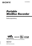 SONY MZ-N1 PORTABLE MINIDSIC RECORDER BEDIENUNGSANLEITUNG 96 SEITE DEUT