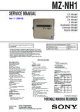 SONY MZ-NH1 PORTABLE MINIDISC RECORDER SERVICE MANUAL INC BLK DIAG PCBS SCHEM DIAGS AND PARTS LIST 60 PAGES ENG