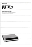 SONY PS-FL7 STEREO TURNTABLE SYSTEM OPERATING NSTRUCTIONS 11 PAGES ENG