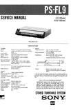 SONY PS-FL9 STEREO TURNTABLE SYSTEM SERVICE MANUAL INC BLK DIAG PCBS SCHEM DIAG AND PARTS LIST 45 PAGES ENG