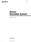 PS-LX200H STEREO TURNTABLE SYSTEM OPERATING INSTRUCTIONS 8 PAGES ENG