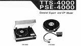 SONY PSE-4000 TTS-4000 TURNTABLE SYSTEM SERVICE MANUAL INC BLK DIAG PCB SCHEM DIAG AND PARTS LIST 22 PAGES ENG