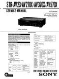 SONY STR-AV570X STR-AV370X STR-AV270X STR-AV23 FM STEREO FM AM RECEIVER SERVICE MANUAL INC BLK DIAG PCBS SCHEM DIAG AND PARTS LIST 25 PAGES ENG