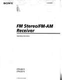 SONY STR-D515 STR-D615 FM STEREO FM AM RECEIVER OPERATING INSTRUCTIONS 24 PAGES ENG