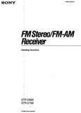 SONY STR-D790 STR-D990 FM STEREO FM AM RECEIVER OPERATING INSTRUCTIONS 40 PAGES ENG