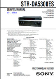 SONY STR-DA5300ES MULTI CHANNEL AV RECEIVER SERVICE MANUAL INC BLK DIAGS PCBS SCHEM DIAGS AND PARTS LIST 328 PAGES ENG