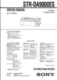 SONY STR-DA9000ES FM STEREO FM AM RECEIVER SERVICE MANUAL INC BLK DIAGS PCBS SCHEM DIAGS AND PARTS LIST 202 PAGES ENG