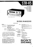 SONY STR-V5 FM STEREO FM AM RECEIVER SERVICE MANUAL INC BLK DIAG PCBS SCHEM DIAGS AND PARTS LIST 36 PAGES ENG