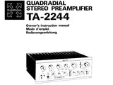 SONY TA-2244 QUADRIAL STEREO PREAMPLIFIER OWNER'S  INSTRUCTION MANUAL INC BLK DIAG 32 PAGES ENG