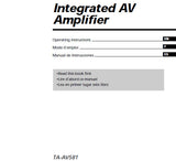 SONY TA-AV581 INTEGRATED STEREO AV AMPLIFIER OPERATING INSTRUCTIONS 64 PAGES ENG FRANC ESP