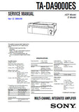 SONY TA-DA9000ES MULTI CHANNEL INTEGRATED AMPLIFIER SERVICE MANUAL INC BLK DIAGS PCBS SCHEM DIAGS AND PARTS LIST 194 PAGES ENG