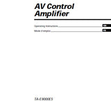 SONY TA-E9000ES AV CONTROL AMPLIFIER OPERATING INSTRUCTIONS 100 PAGES ENG FRANC