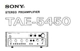 SONY TAE-5450 STEREO PREAMPLIFIER OWNER'S INSTRUCTION MANUAL 12 PAGES ENG
