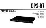SONY DPS-R7 DIGITAL REVERBERATOR SERVICE MANUAL INC BLK DIAG PCBS SCHEM DIAGS PARTS LIST AND MIDI IMP GUIDE 88 PAGES ENG