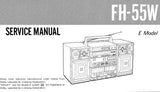 SONY FH-55W STR-55D COMPACT HI-DENSITY COMPONENT SYSTEM SERVICE MANUAL INC BLK DIAGS SCHEM DIAGS PCBS AND PARTS LIST 50 PAGES ENG