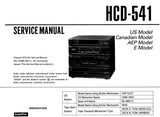 SONY HCD-541 CD DECK RECEIVER SERVICE MANUAL INC HOOKUP DIAG BLK DIAG SCHEM DIAGS PCBS AND PARTS LIST 56 PAGES ENG