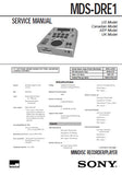 SONY MDS-DRE1 MINIDISC RECORDER SERVICE MANUAL INC BLK DIAGS PCBS SCHEM DIAGS AND PARTS LIST 77 PAGES ENG