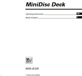 SONY MDS-JE320 MINIDISC DECK OPERATING INSTRUCTIONS 60 PAGES ENG FRANC