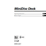 SONY MDS-LSA1 MINIDISC DECK OPERATING INSTRUCTIONS MODE D'EMPLOI 96 PAGES ENG FRANC