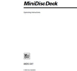 SONY MDS-S41 MINIDISC DECK OPERATING INSTRUCTIONS 48 PAGES ENG