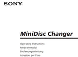 SONY MDX-61 MINIDISC CHANGER OPERATING INSTRUCTIONS MODE D'EMPLOI BEDIENUNGSANLEITUNG ISTRUZIONI PER L'USO 4 PAGES ENG FRANC DEUT ITAL